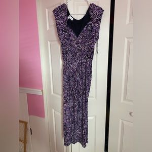 Purple and black jumpsuit